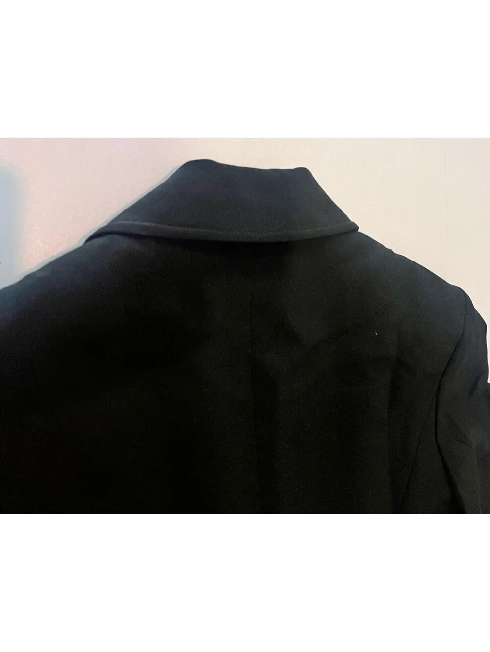 Calvin Klein Womens Black Blazer Size 8 Gold Bar Tailored Career Jacket